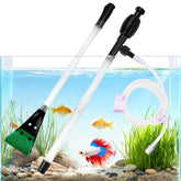 PRSATHM fish tank cleaner gravel vacuum in use for efficient water change and debris removal.