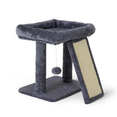 Psicway small cat tree base provides stable climbing support for indoor cats.