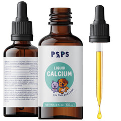 psps Calcium Liquid label closeup showing vitamins A C D