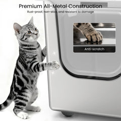 PTFFF detachable lid aids odor control and easy cleaning between uses.