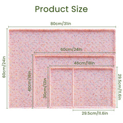 Ptlom waterproof dog mat protects floors from spills and splashes.