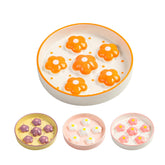 PTOBER ceramic cat slow feeder bowl with flower design promotes mindful eating.