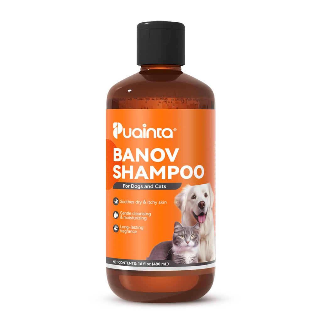 PUAINTA dog shampoo bottle for itchy skin relief