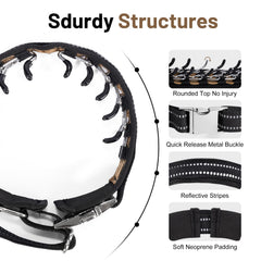 Pudiwind hidden prong collar shows 12β16 inch adjustment for medium dogs.
