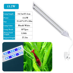 PUEUTU LED aquarium light with two bars for dual-tank lighting.