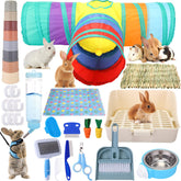 PullCrease rabbit-litter-box: easy-clean bottom tray for quick waste removal.