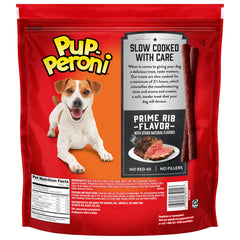 Pup-Peroni Prime Rib slow cooked aroma that enhances snack appeal