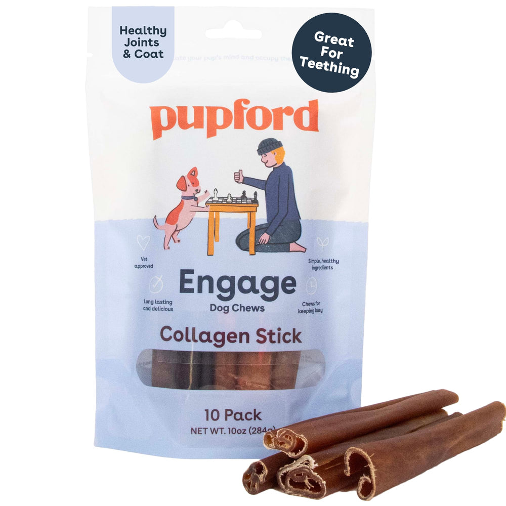Pupford Collagen Stick Chews pack, long-lasting chews for teething and distraction