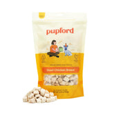 Pupford freeze dried chicken breast treat pack, ideal for easy training rewards