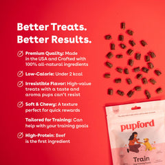 Pupford USA-made, all-natural beef-first ingredients support clean nutrition.