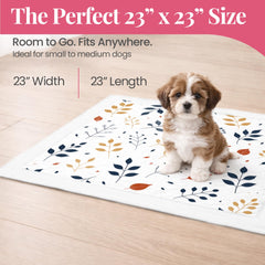 Pupiboo leak-proof backing prevents floor leaks and mess.