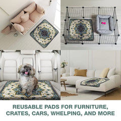 PUPIBOO multicolor pattern pad complements home decor while protecting surfaces