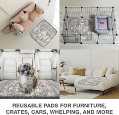 Pupiboo non-slip backing detail keeps pad in place on floors