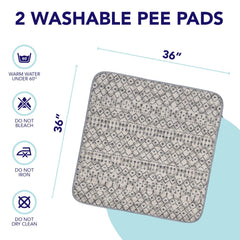 PUPIBOO pad with non-slip back stays in place on slick surfaces