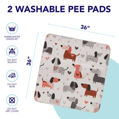 PUPIBOO washable pad with quilted top for soft comfort.