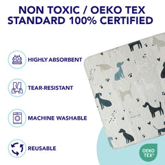 PUPIBOO quilted-top pad offers soft comfort during potty breaks.