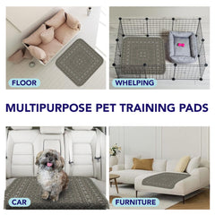 PUPIBOO waterproof pad with non-slip backing to stay securely in place.
