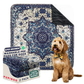 PUPIBOO washable pee pad with waterproof backing protects hardwood floors.