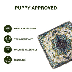 PUPIBOO non-slip pee pad stays secure on hardwood floors during house training.