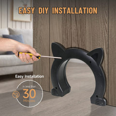 PUPIHOM Cat Door features a weatherproof seal for year-round indoor use.