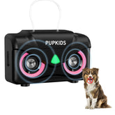 PUPKIDS anti-barking device with 50ft range for outdoor bark control.