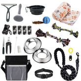 PupLuxe Puppy Starter Kit Black 22-Piece: comprehensive essentials for new puppies.