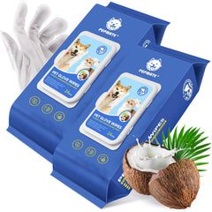 PUPMATE glove wipe pack shot for quick, no-rinse grooming