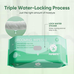 PUPMATE wipes demonstrating triple-layer thickness for durability.