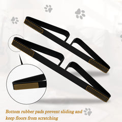 PUPETPO metal gate feet with black satin finish blend with decor.