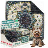 PUPIBOO washable pee pad for dogs with waterproof layer protects floors during housebreaking.