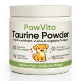 PuppyLabCo Pawvita Taurine powder container highlighting purity for daily dog health