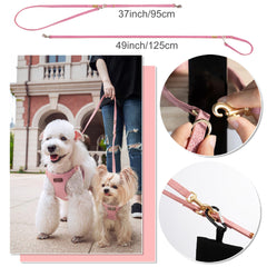 Puppytie harness with patented rounded adjustment buckle for secure fit