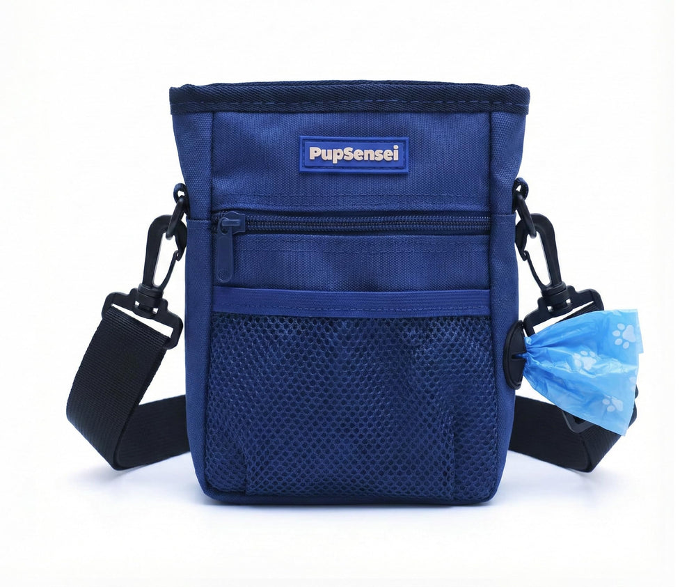 PupSensei magnetic auto-close treat pouch keeps rewards ready during active training.