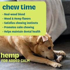 Pupstages Dogwood Calming Dog Chew Toy two-pack highlights both flavors for daily enrichment.