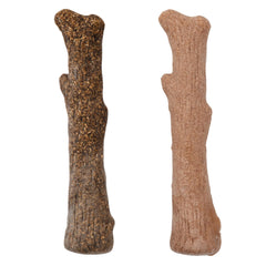 Pupstages Dogwood Calming Dog Chew Toy shows natural wood texture in a 7.5-inch chew.