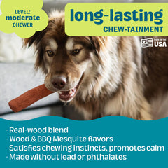 Pupstages Dogwood Mesquite Chew Two-Pack emphasizes value with twin chews in one set.