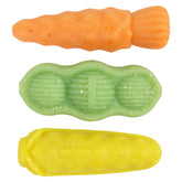 Pupstages Flex-Force carrot toy with gentle-chew surface for teething.