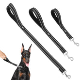 PUPTECK reflective short dog leash red 1ft padded handle for comfortable control.