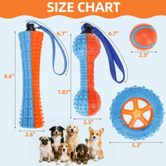PUPTECK squeaky floating toy engages dogs during water games.
