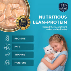 Pure Cravings-mercury-tested-label: confidence in fish safety for mindful cat owners.