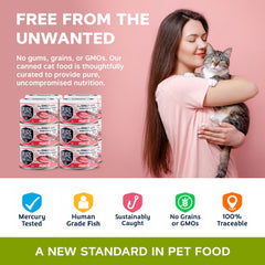 Pure Cravings 3oz cans with pull-tabsâcompact and convenient for feeding.