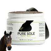 Pure Sole Hoof Mud application on the hoof for easy routine care in damp barns.