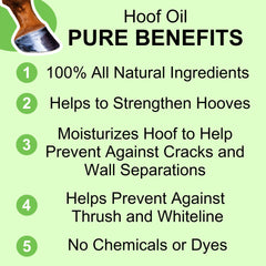 Pure Sole Hoof Oil bottle with built-in brush for easy application