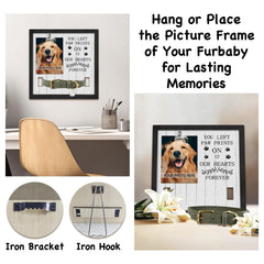 PUREFLY frame back shows metal brackets and hooks for easy hanging