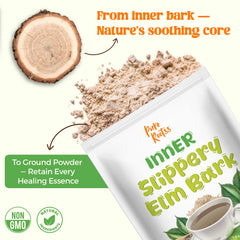 PureRootss slippery elm mucilage helps soothe throat and digestion