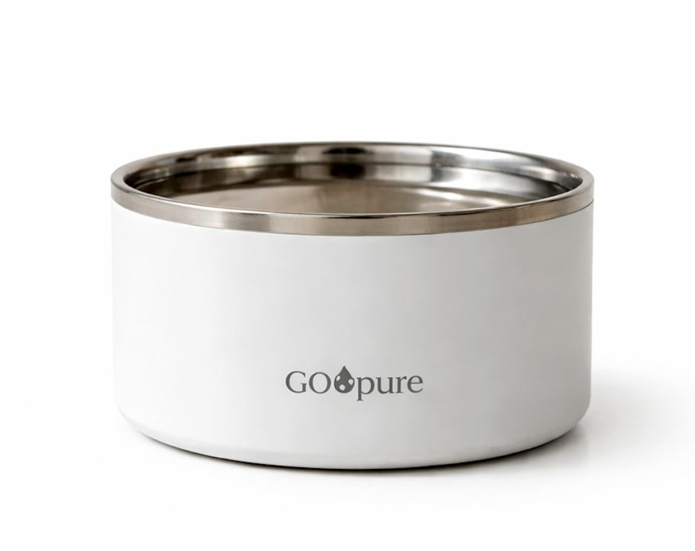 PURIBLOC GO PURE 64oz stainless steel pet bowl for large and small pets