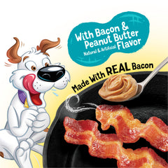 Purina Beggin' Strips bacon and peanut butter aroma entices dogs.
