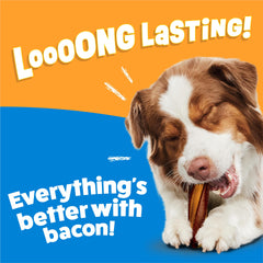 Purina Busy Beggin’ Twist’d cheddar-hickory smoke texture close-up for chewing appeal.