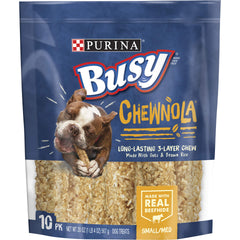 Purina Busy Chewnola pouch two-count four-ounce ready to entertain small to medium dogs