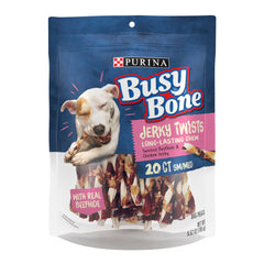 Purina Busy Jerky Twists beefhide and chicken treats for dogs